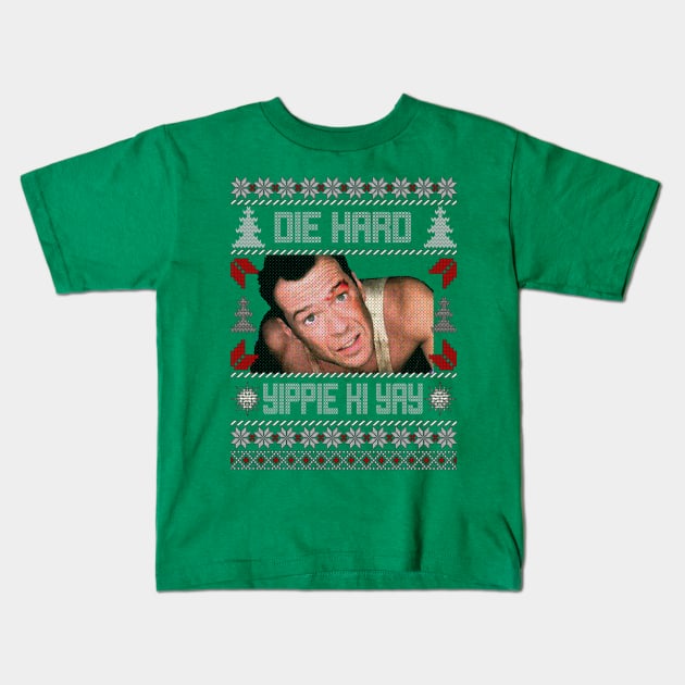 Christmas Die Hard - Yippie Ki Yay Kids T-Shirt by wsyiva